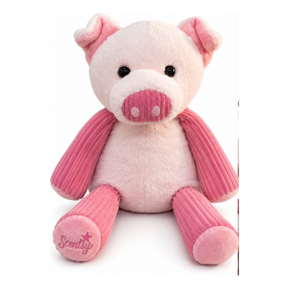 Scentsy Buddy Pink Pig Plush Stuffed Animal Scent Pak Pocket Retired Corduroy